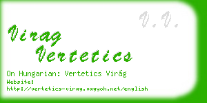 virag vertetics business card
