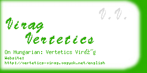 virag vertetics business card